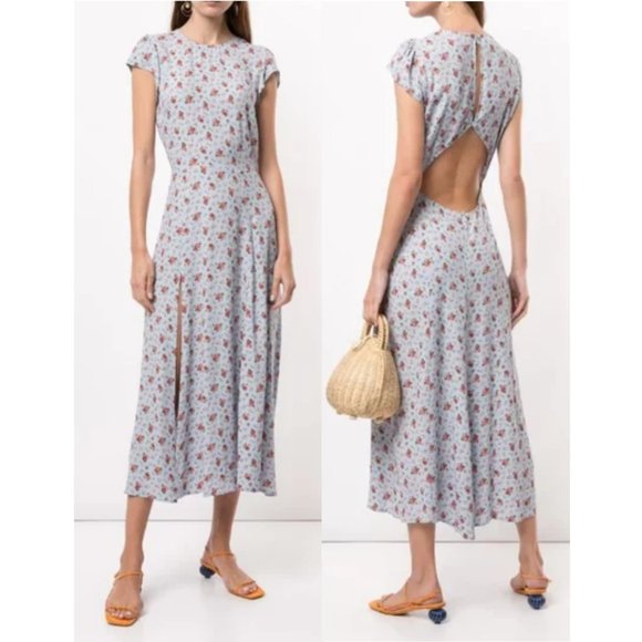 Reformation Gavin Dress in Petunia Size 12 Petites NWT - Picture 1 of 10